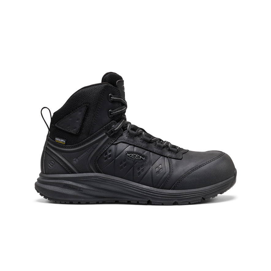 Men's Vista Energy Leather Mid Waterproof SG (Carbon Toe) Black/Black