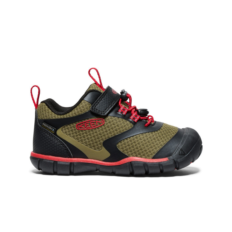 Little Kids' Tread Rover Waterproof Sneaker Martini Olive/Red Carpet - Image 1