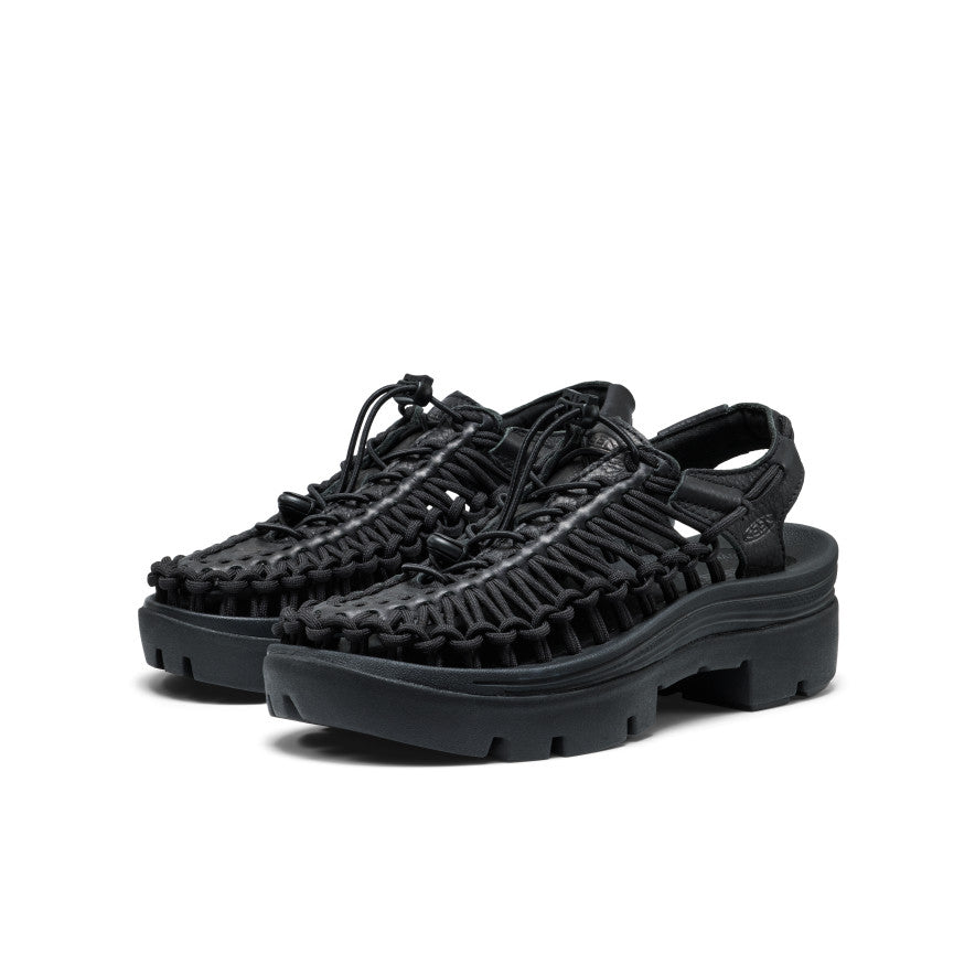Visų lyčių „UNEEK PLT“ sportbačiai Black Smooth Lea