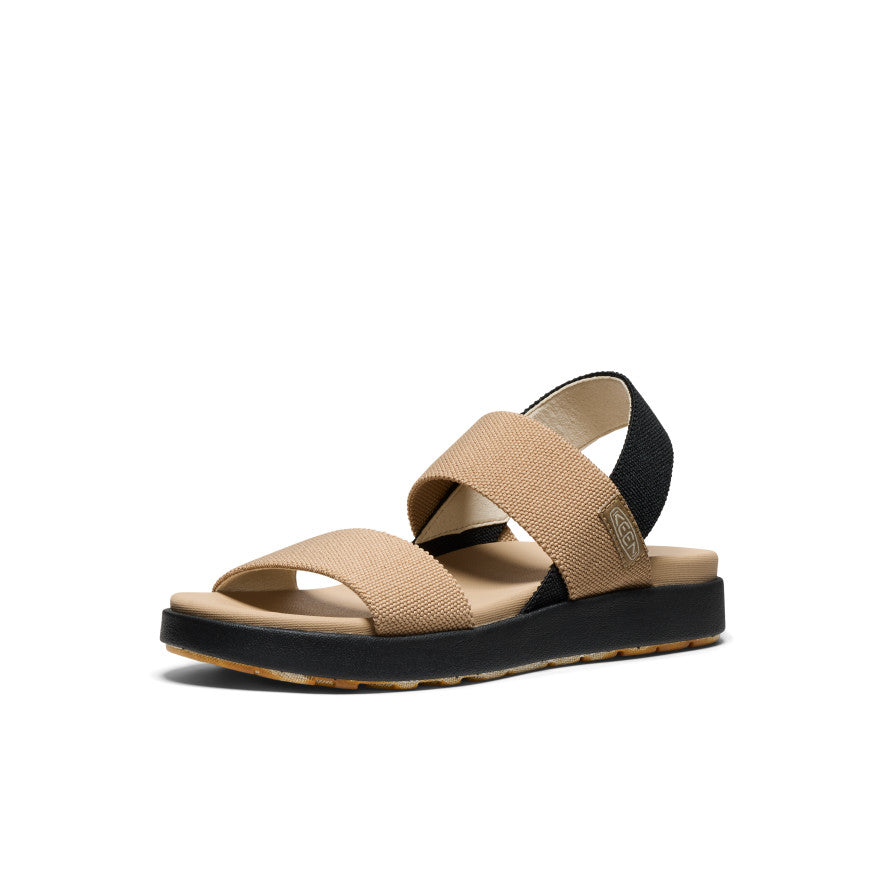 Moteriškos „Elle Backstrap Sandal Wide“ basutės Cornstalk/Black - Paveikslėlis 3