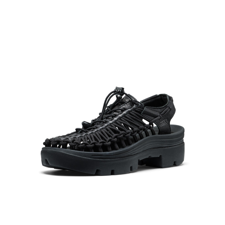Visų lyčių „UNEEK PLT“ sportbačiai Black Smooth Lea