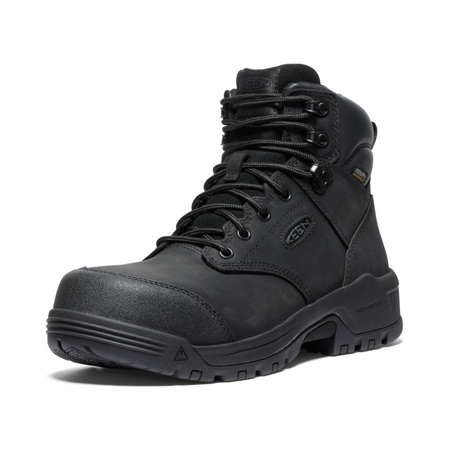Men's Evanston 6" Waterproof Boot (Carbon Toe) Black/Black