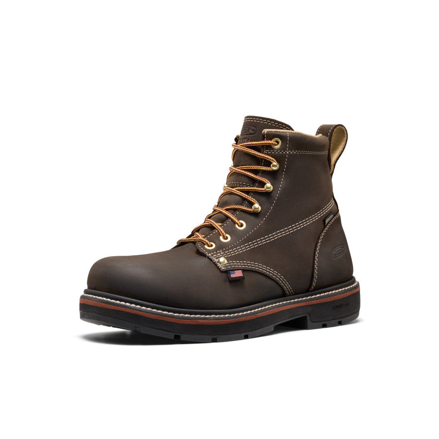 Men's Liberty 6" Waterproof 90° Heel Boot (Carbon Toe) Coffee Bean/Black - Image 3