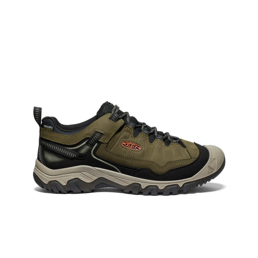 Men's Targhee IV Wide Waterproof Hiking Shoe Dark Olive/Gold Flame