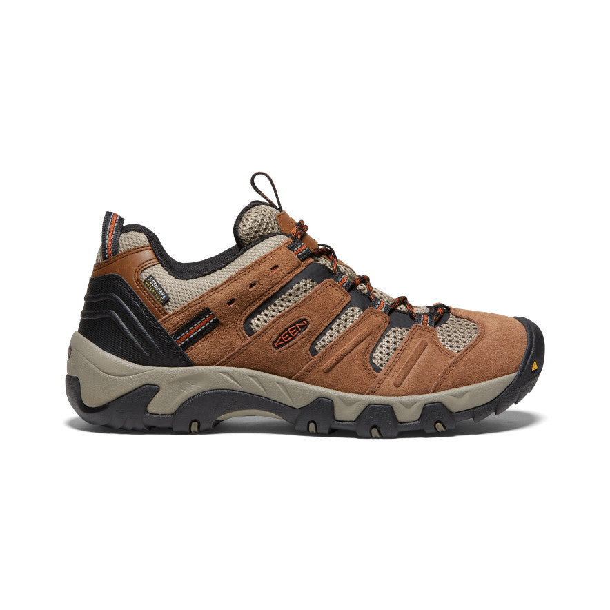 Men's Headout Waterproof Hiking Shoe Bison/Fossil Orange - Image 1