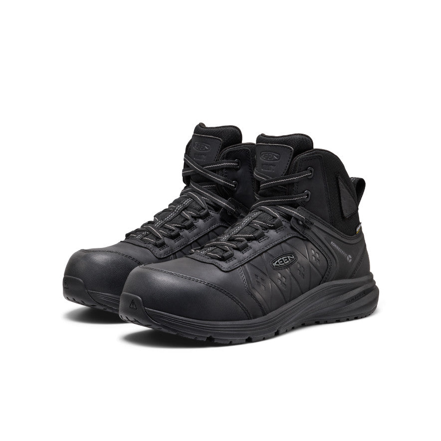 Men's Vista Energy Leather Mid Waterproof SG (Carbon Toe) Black/Black