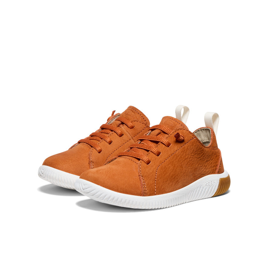 Little Kids' KNX Leather Sneaker Gold Flame/Star White