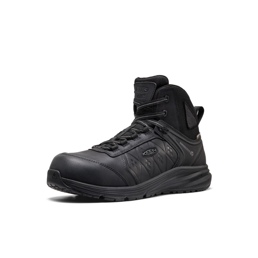 Men's Vista Energy Leather Mid Waterproof SG (Carbon Toe) Black/Black