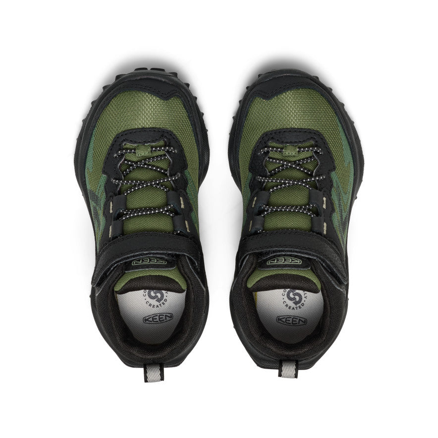 Mažų vaikų Zionic neperšlampami žygio batai Black/Bronze Green