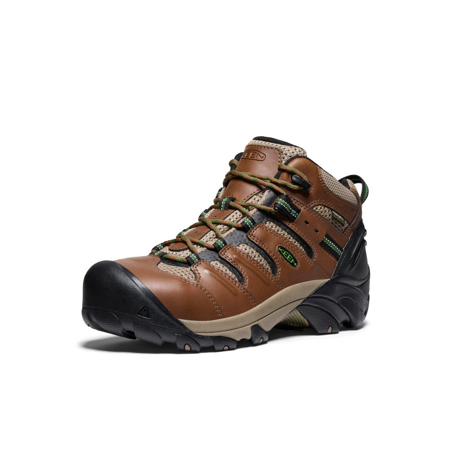 Men's Lansing Mid Waterproof (Steel Toe) Bison/Black
