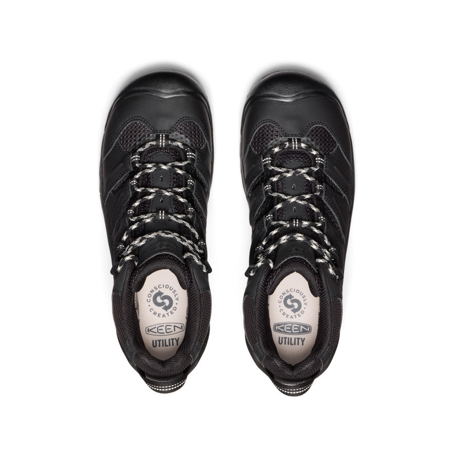Men's Lansing Mid Waterproof (Steel Toe) Black/Black