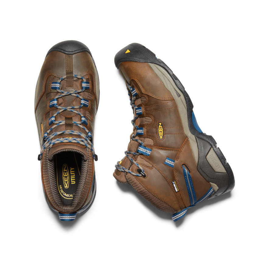 Men's Detroit XT Waterproof Boot (Steel Toe) Cascade Brown/Orion Blue