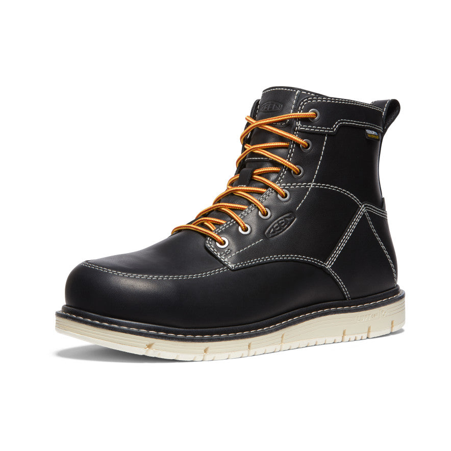 Men's CSA San Jose 6" Waterproof Boot (Aluminum Toe) Black/Off White - Image 3