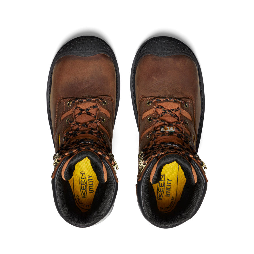 Men's CSA Camden 8" Waterproof Boot INT MET (Carbon Toe) Leather Brown/Black - Image 4