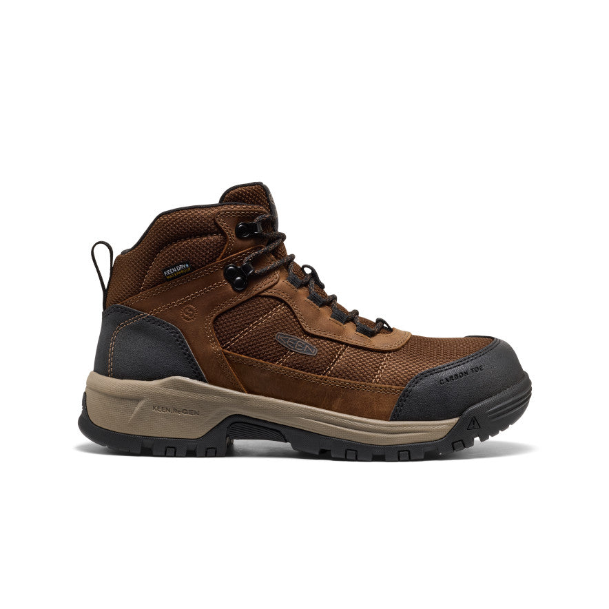 Men's Skokie Waterproof Work Boot (Carbon Toe) Dark Earth/Black - Image 1