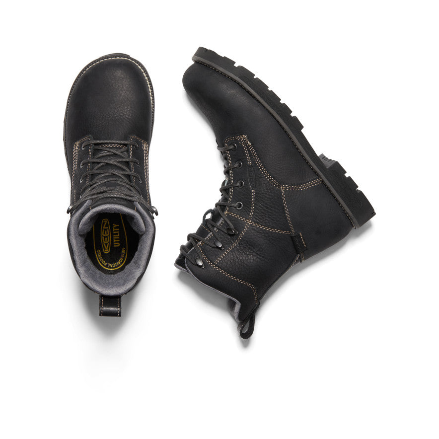 Women's CSA Seattle 8" Waterproof Boot (Aluminum Toe) Black/Steel Grey - Image 4