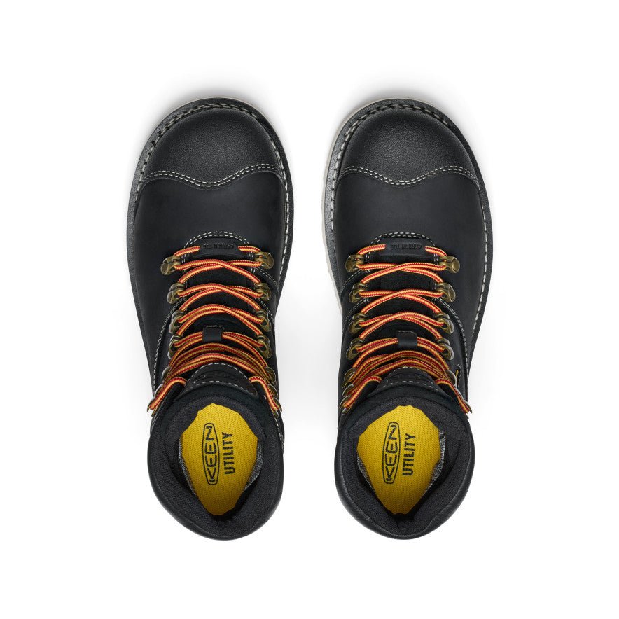 Men's Cincinnati 6" Waterproof 90° Heel Boot (Carbon Toe) Black/Sandshell